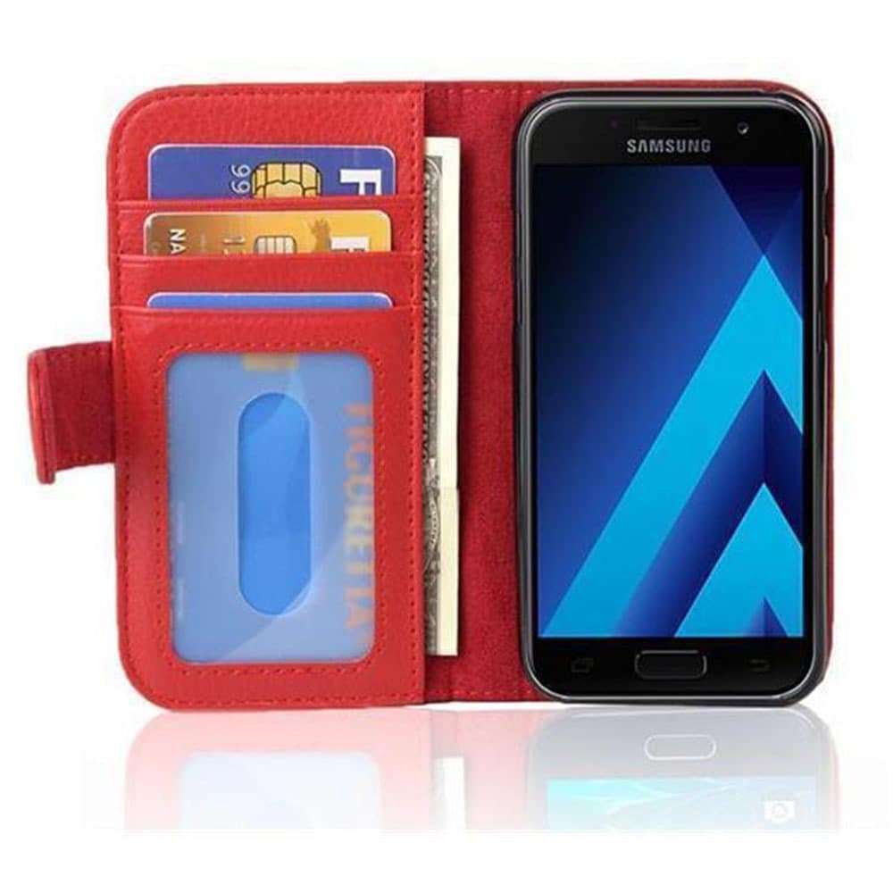 Samsung Galaxy A3 2017 lommebokdeksel case (rød) - Elkjøp