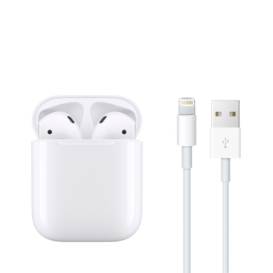 Apple AirPods (2019) trådløse hodetelefoner med etui - Elkjøp