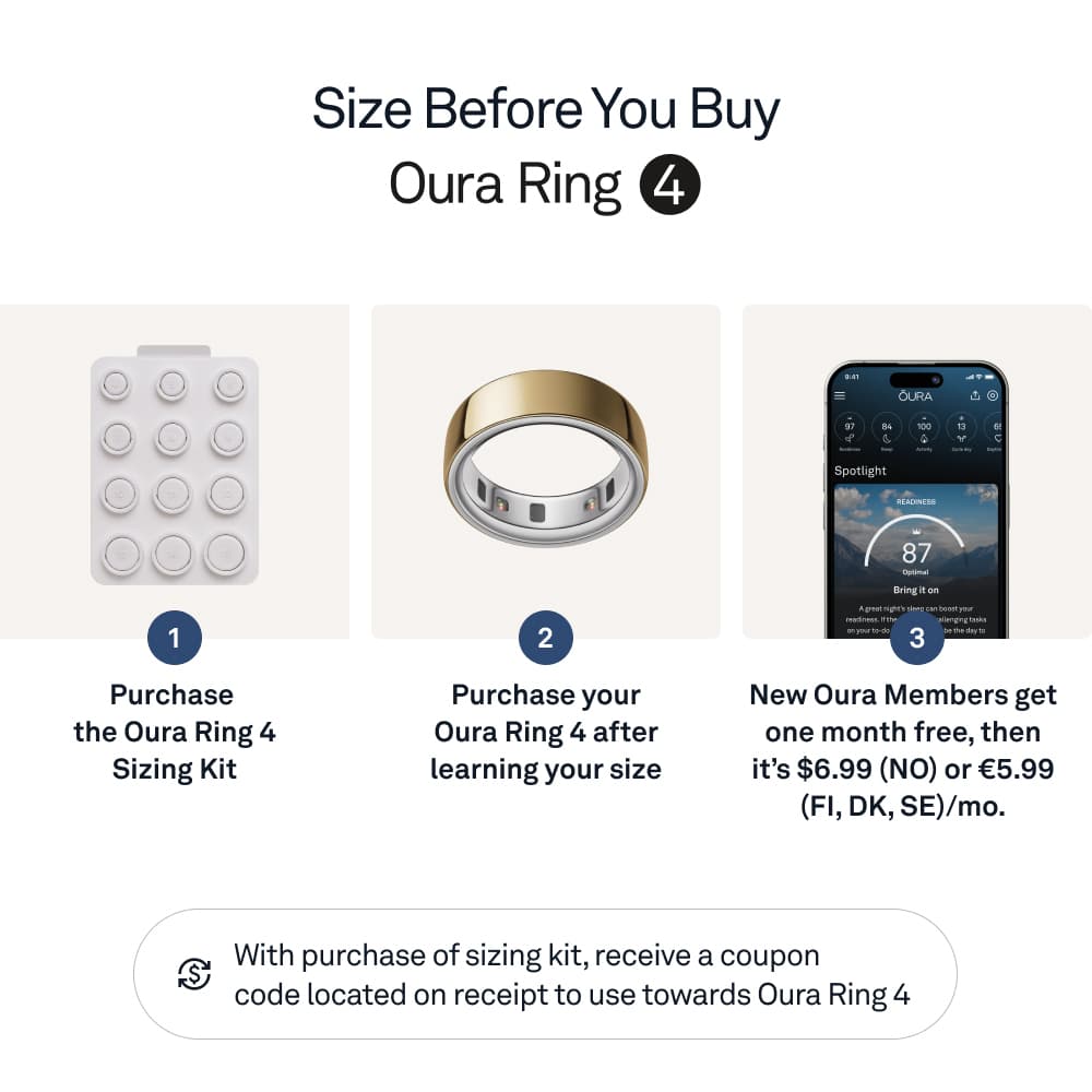 Oura-ring smarttring 4 størrelse 6 (Gold)