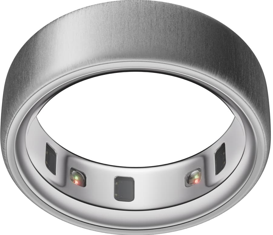 Oura-ring smarttring 4 størrelse 9 (Brushed Silver)