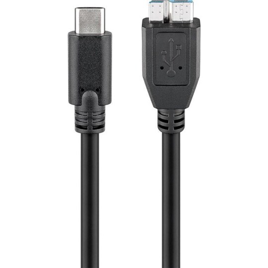 Goobay USB-C™ til Micro-B 3.0-kabel, svart - Elkjøp
