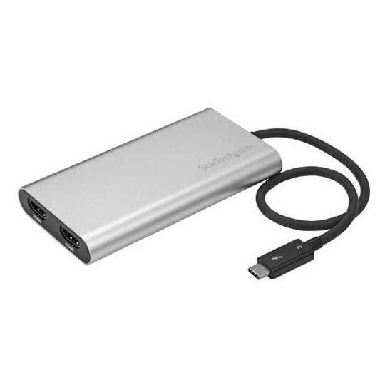 StarTech.com Thunderbolt 3 til dobbel HDMI -adapter - 4k 30 Hz - bare  kompatibel - Elkjøp
