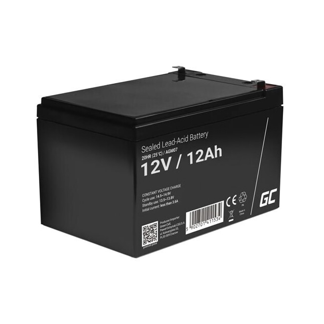 Green Cell AGM Batteri 12V 12Ah