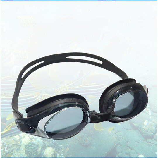 Svømmebriller for voksne Anti-dugg PC/Silikon Svart 2-delt - Elkjøp
