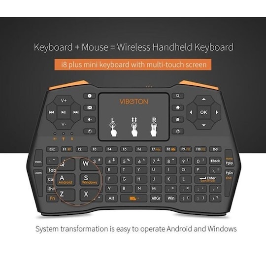 Trådløst tangentbord + multi-touch-skjerm til TV-boks/PC - Elkjøp