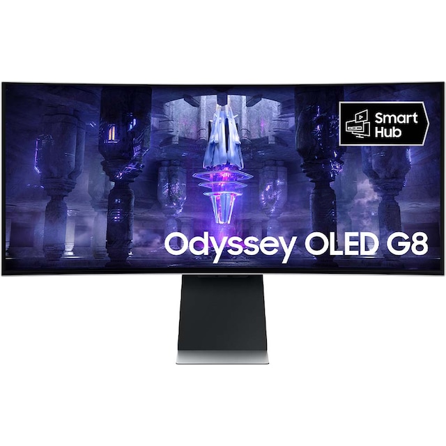 Samsung Odyssey G8 S34BG850S 34" välvd OLED-bildskärm (silver)