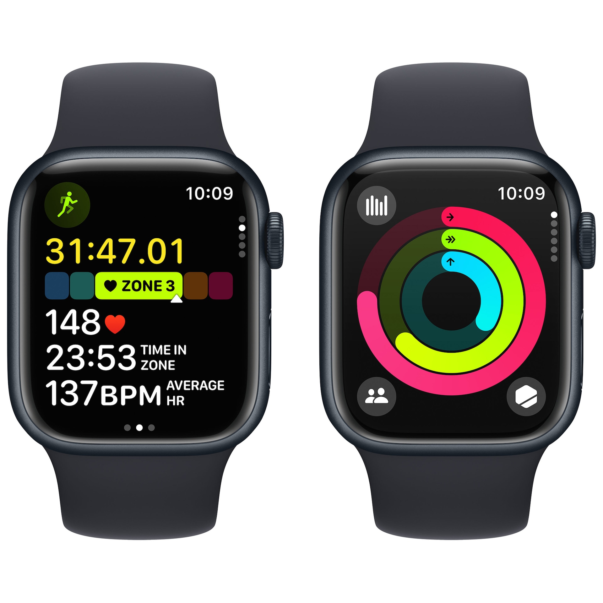 Apple Watch S9 41mm GPS (Midnight Alu/Midnight Sport Band) M/L