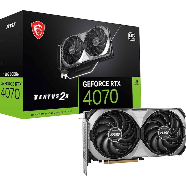 MSI GeForce RTX 4070 VENTUS 2X E 12G OC gaming grafikkort