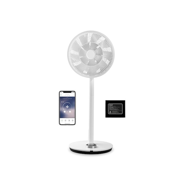 Stand fan w. Battery pack Whisper Flex White