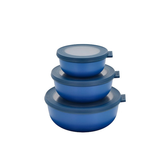 Mepal Cirqula low Bowl set 3 pcs Vivid blue