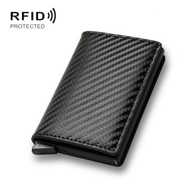 PopUp-pung med RFID-beskyttelse Black Carbon Fiber