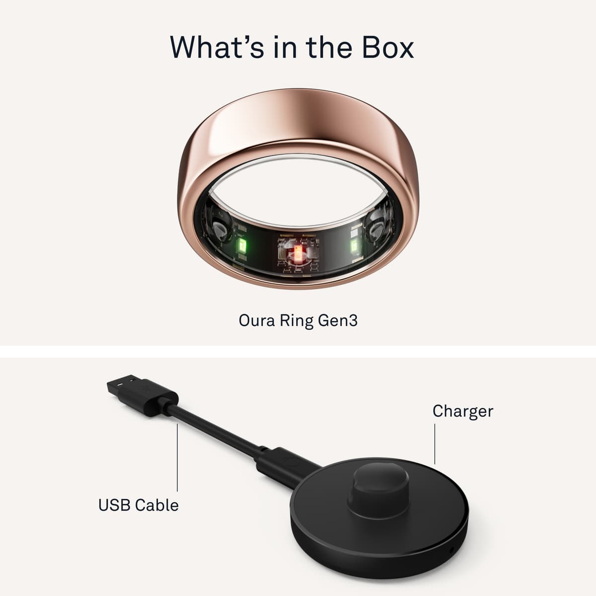 Oura-ring Gen3 Horizon smartring størrelse 6 (roseGold)