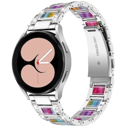 Klokke armbånd Sliver+Flerfarget Samsung Galaxy Watch 20 mm