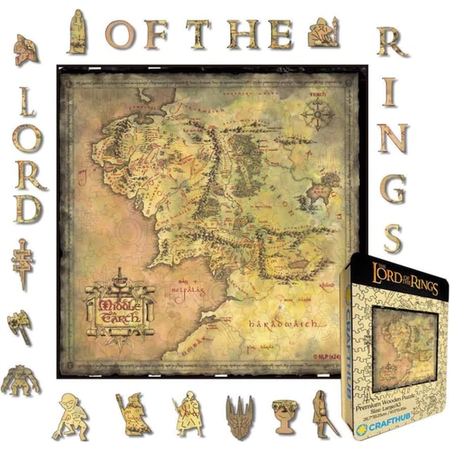 Crafthub The Lord of the Rings puslespill (The Map of Middle-Earth)