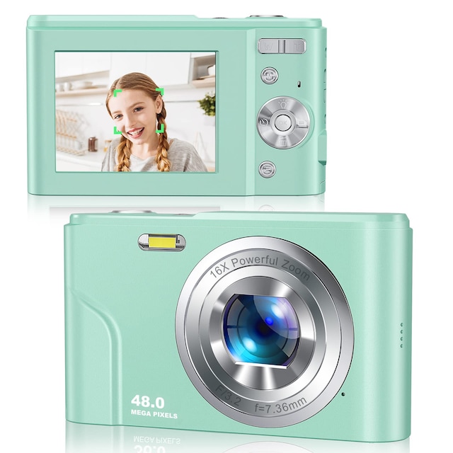 Digitalkamera 1080P / 48 megapiksler / 16x zoom Grønn