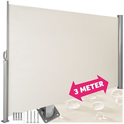 Sidemarkise med uttrekkbar mekanisme - 180 x 300 cm,beige