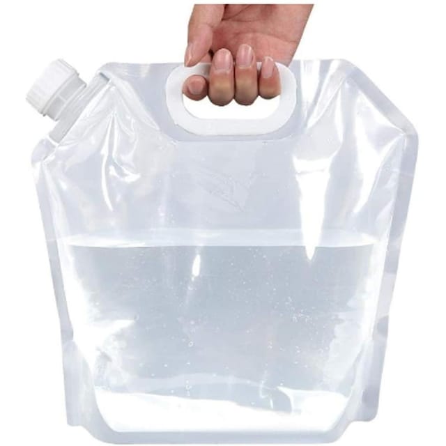 Sammenleggbar vannpose 10 liter 2 Pakke Gjennomsiktig