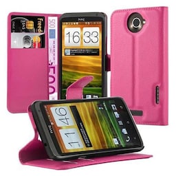 HTC ONE X / X+ lommebokdeksel etui (rosa)
