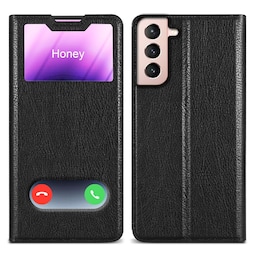 Samsung Galaxy S21 5G lommebokdeksel cover (svart)