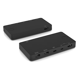 NÖRDIC KVM-switch 2 til 1 USB-C & HDMI 4K60Hz 2xUSB-A