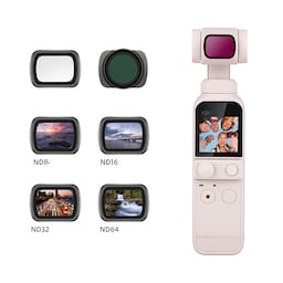 ND8/ND16/ND32/ND64-filtre for DJI OSMO Pocket 2-kamera 4-pakning Sort