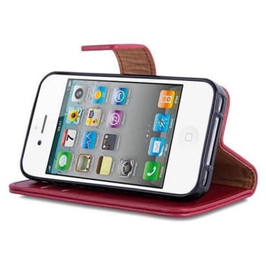 iPhone 4 / 4S lommebokdeksel etui (rød)