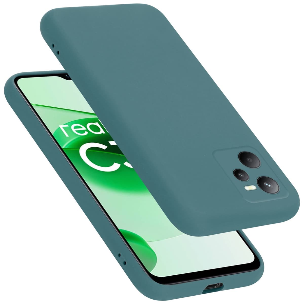 Realme C35 / Narzo 50A PRIME silikondeksel case (grønn)