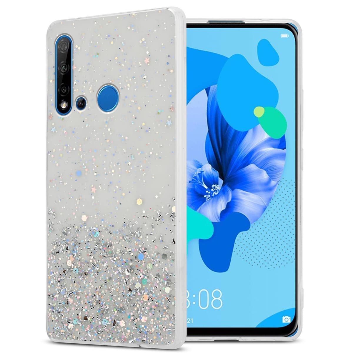 Huawei NOVA 5i / P20 LITE 2019 Silikondeksel Glitter