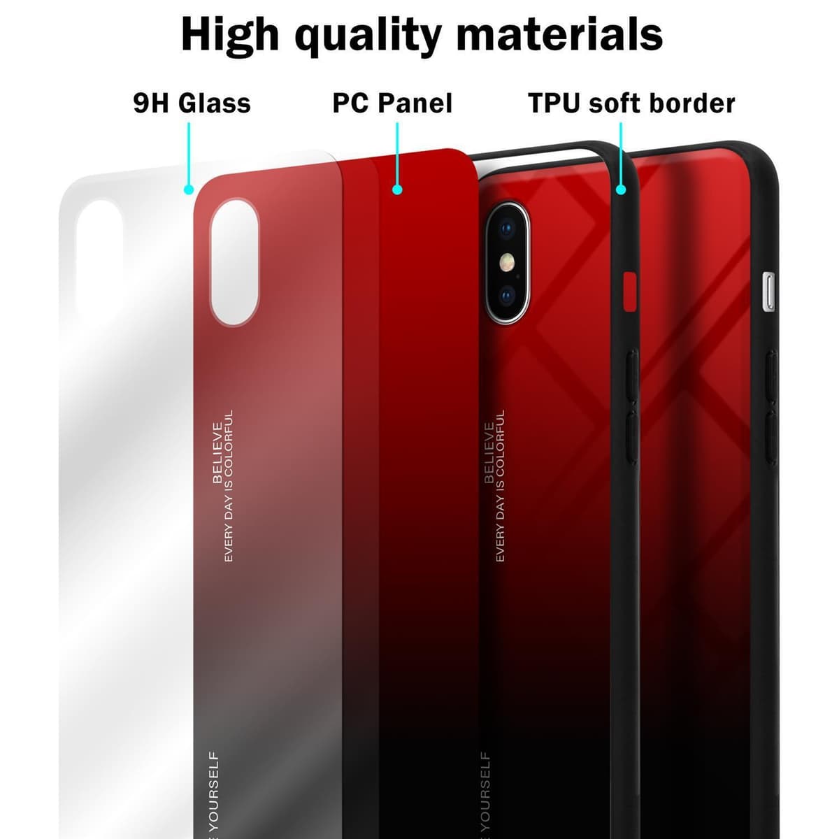 Deksel iPhone XS MAX Case Cover (svart)