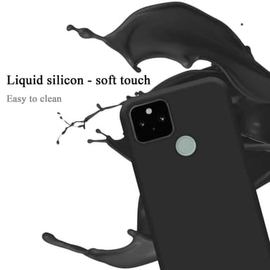 Google PIXEL 5 silikondeksel case (Svart)