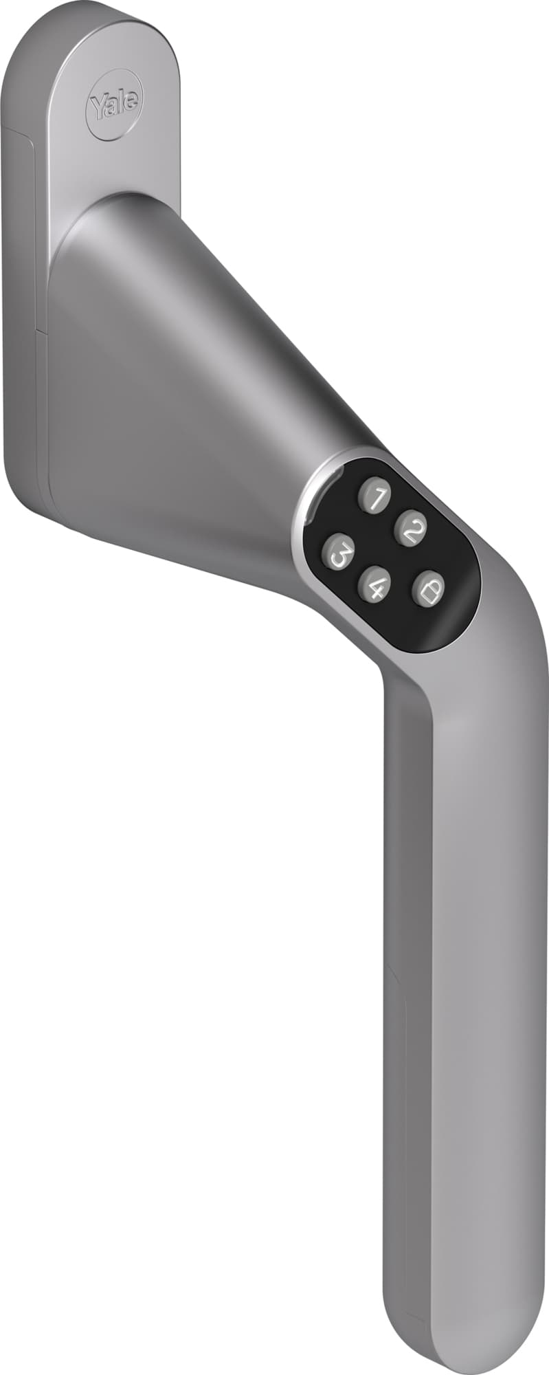 Yale Smart Code Handle høyre dørlås (satin chrome)