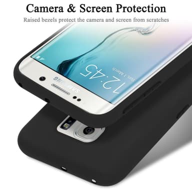 Samsung Galaxy S6 EDGE PLUS silikondeksel case (svart)