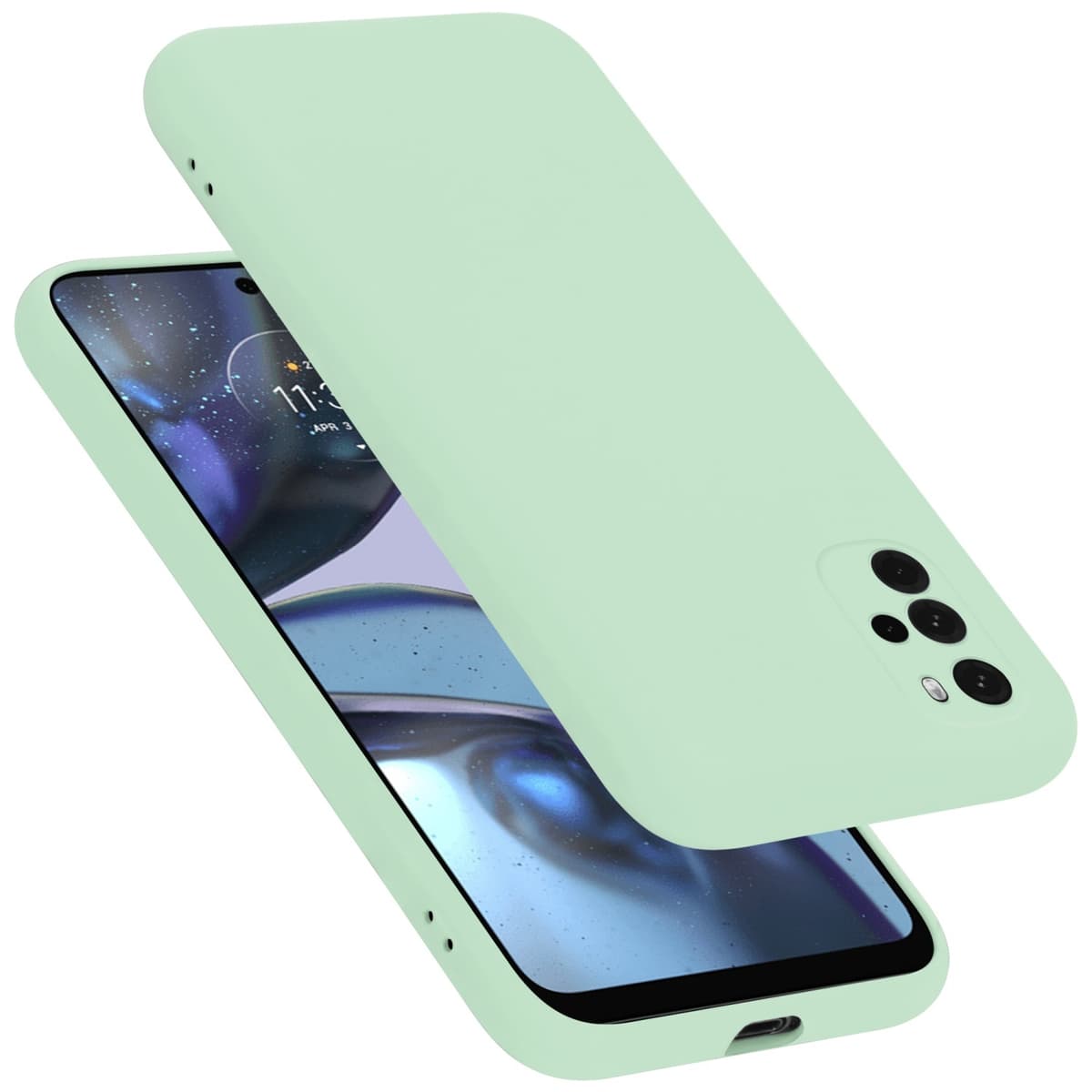 Motorola MOTO G22 silikondeksel case (grønn)