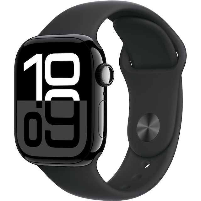 Apple Watch S10 46mm GPS (Sort Aluminium/sort Sport Band) M/L