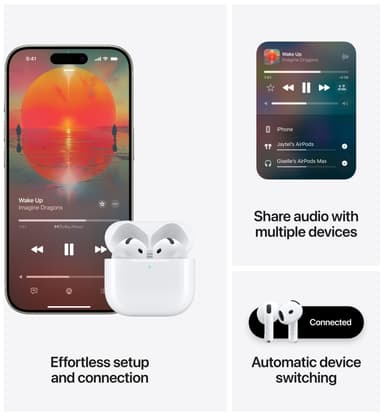 Apple AirPods 4 (2024) trådløse hodetelefoner med ladeetui (USB-C)