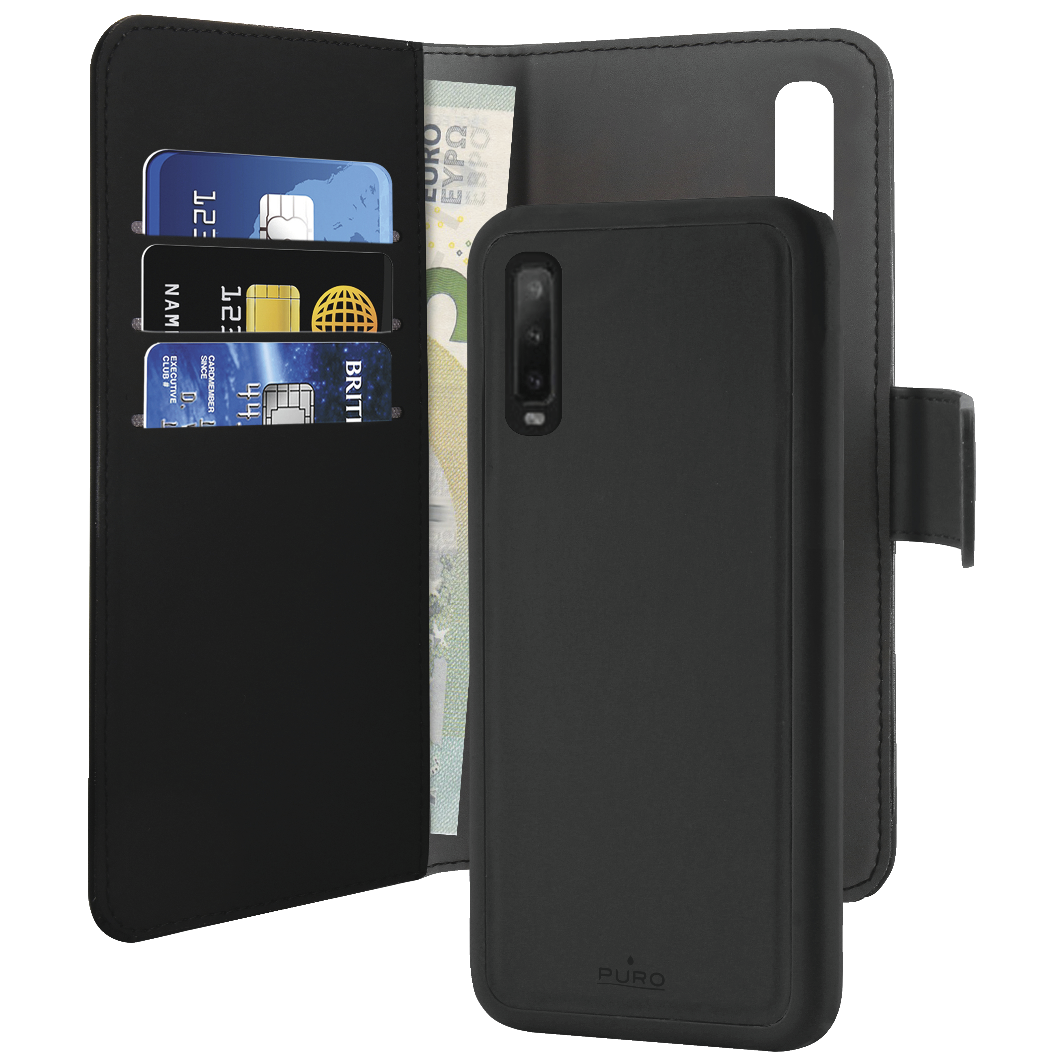 Puro 2-i-1 lommebokdeksel til Samsung Galaxy A70 (sort) - Deksler og etui  til mobiltelefon - Elkjøp