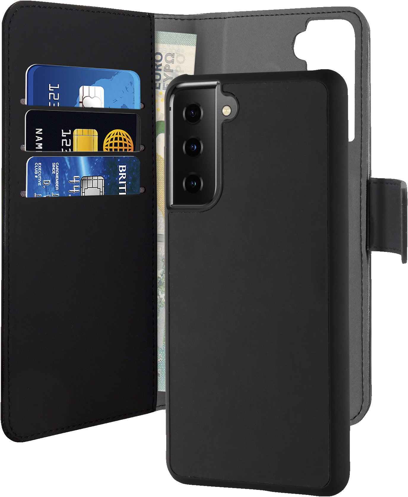 Puro 2-i-1 lommebokdeksel til Samsung Galaxy S21 (sort) - Deksler og etui  til mobiltelefon - Elkjøp