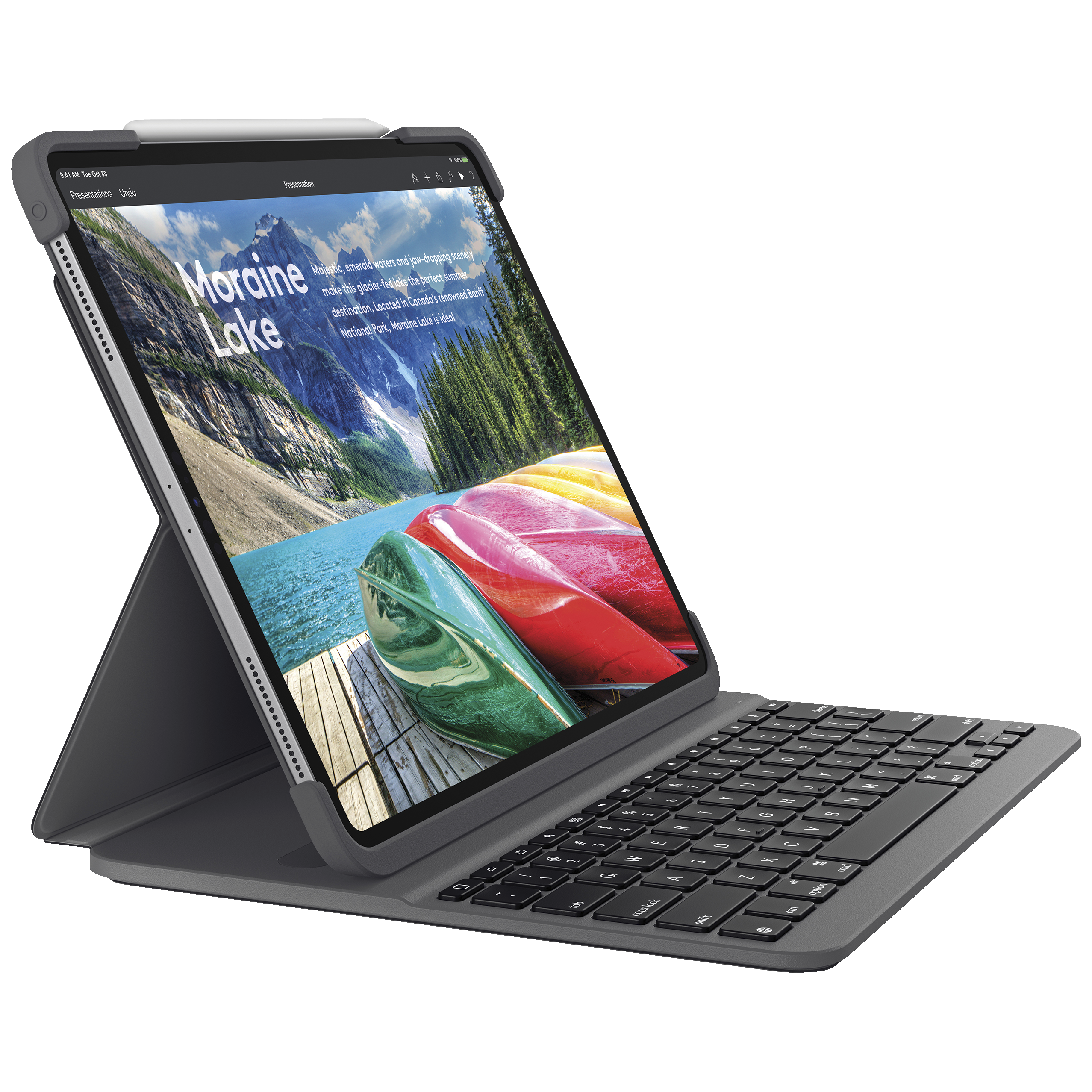 Logitech Slim Folio Pro etui med tastatur til iPad Pro 12,9" - Tilbehør iPad  og nettbrett - Elkjøp