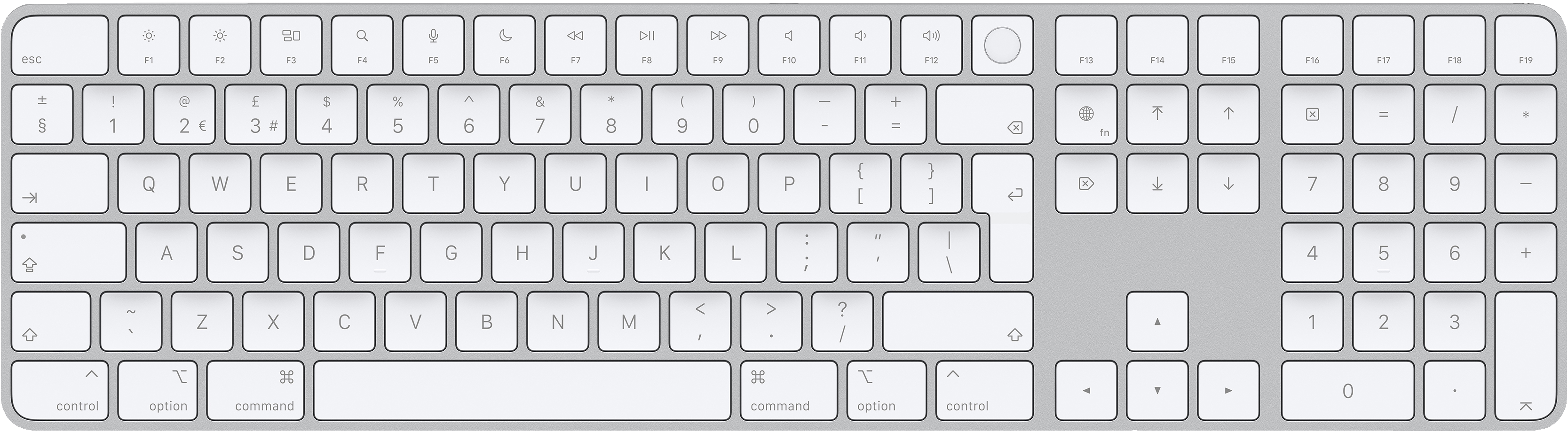 Apple Magic Keyboard m/Touch ID og talltastatur (NO layout) - Tastatur -  Elkjøp