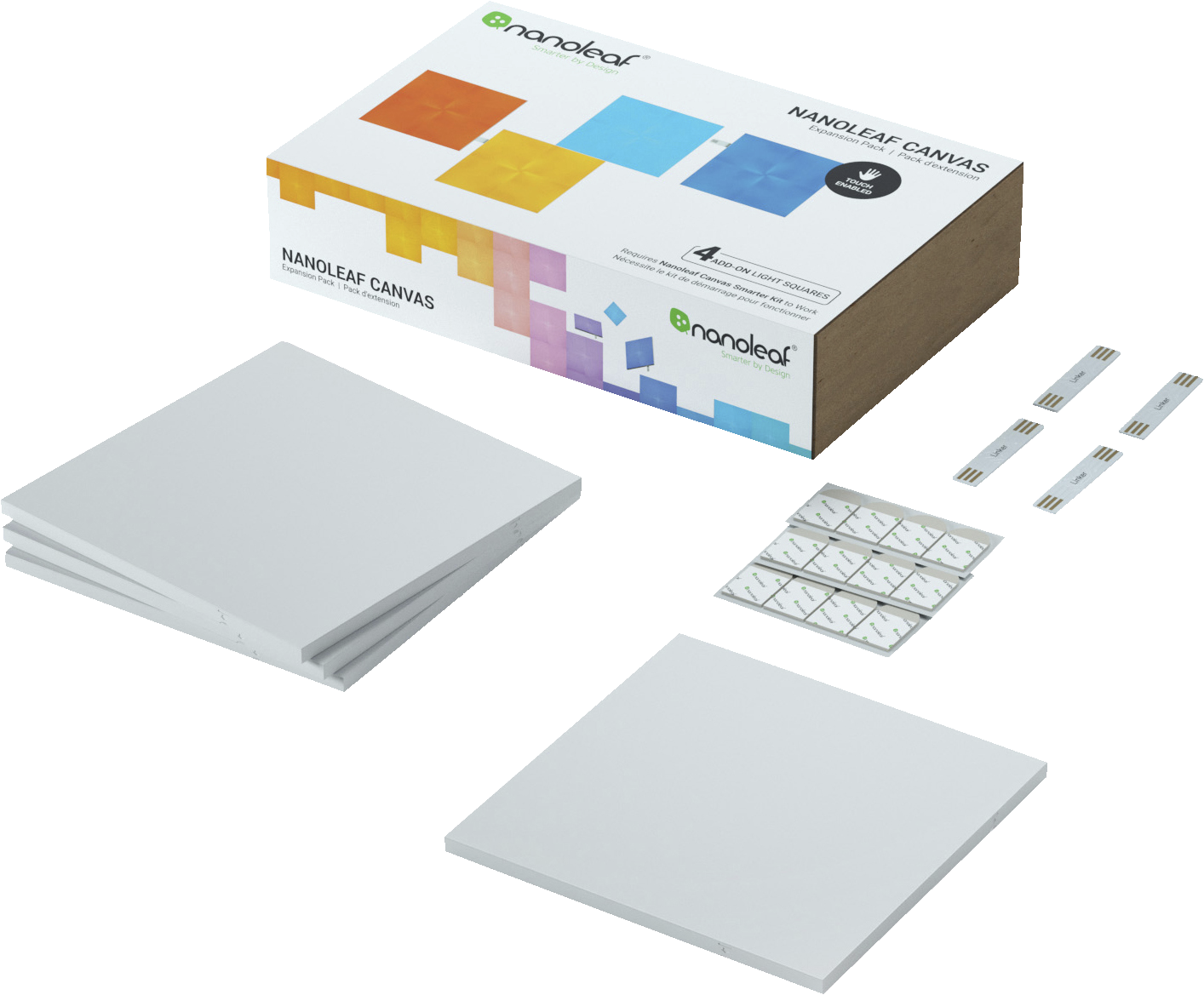 Nanoleaf Canvas utvidelsespakke (4-pakning) - Smart belysning - Elkjøp
