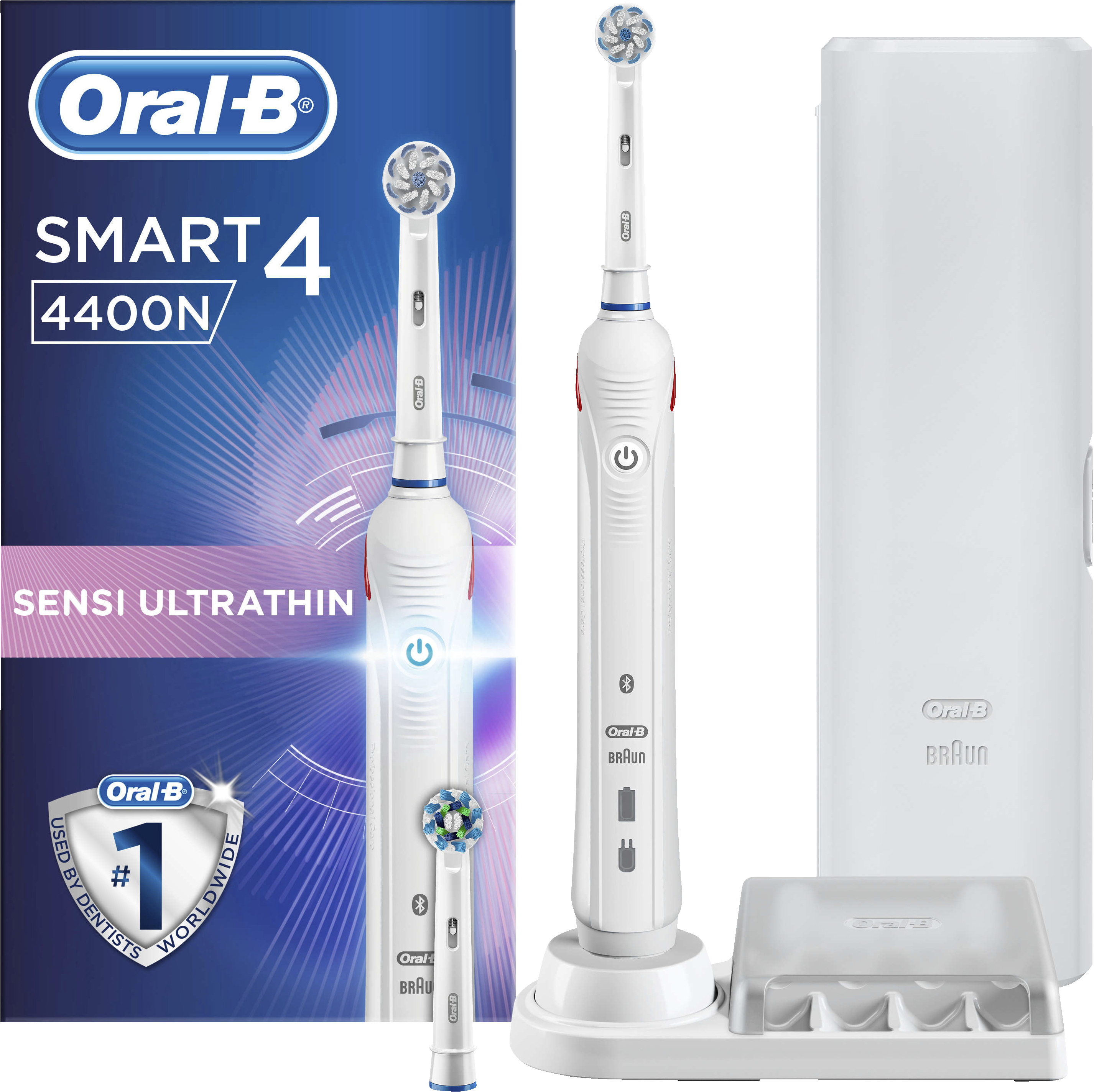 Oral-B Smart elektrisk tannbørste 4400N (hvit) - Elektriske tannbørster -  Elkjøp