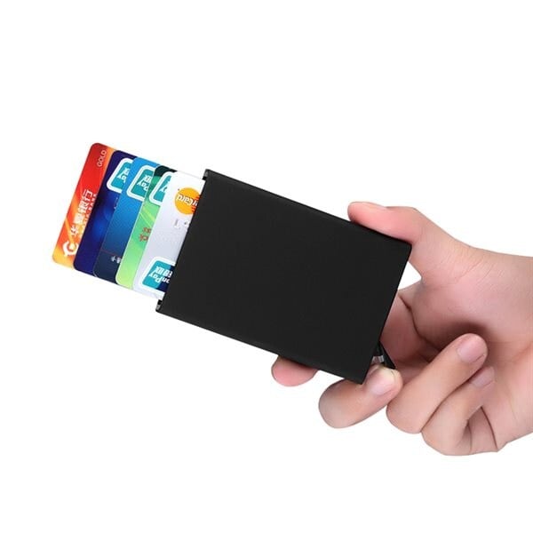 Kortholder kredittkortdeksel RFID-beskttet Aluminium Pop-up - Svart - Andre  husholdningsprodukter - Elkjøp