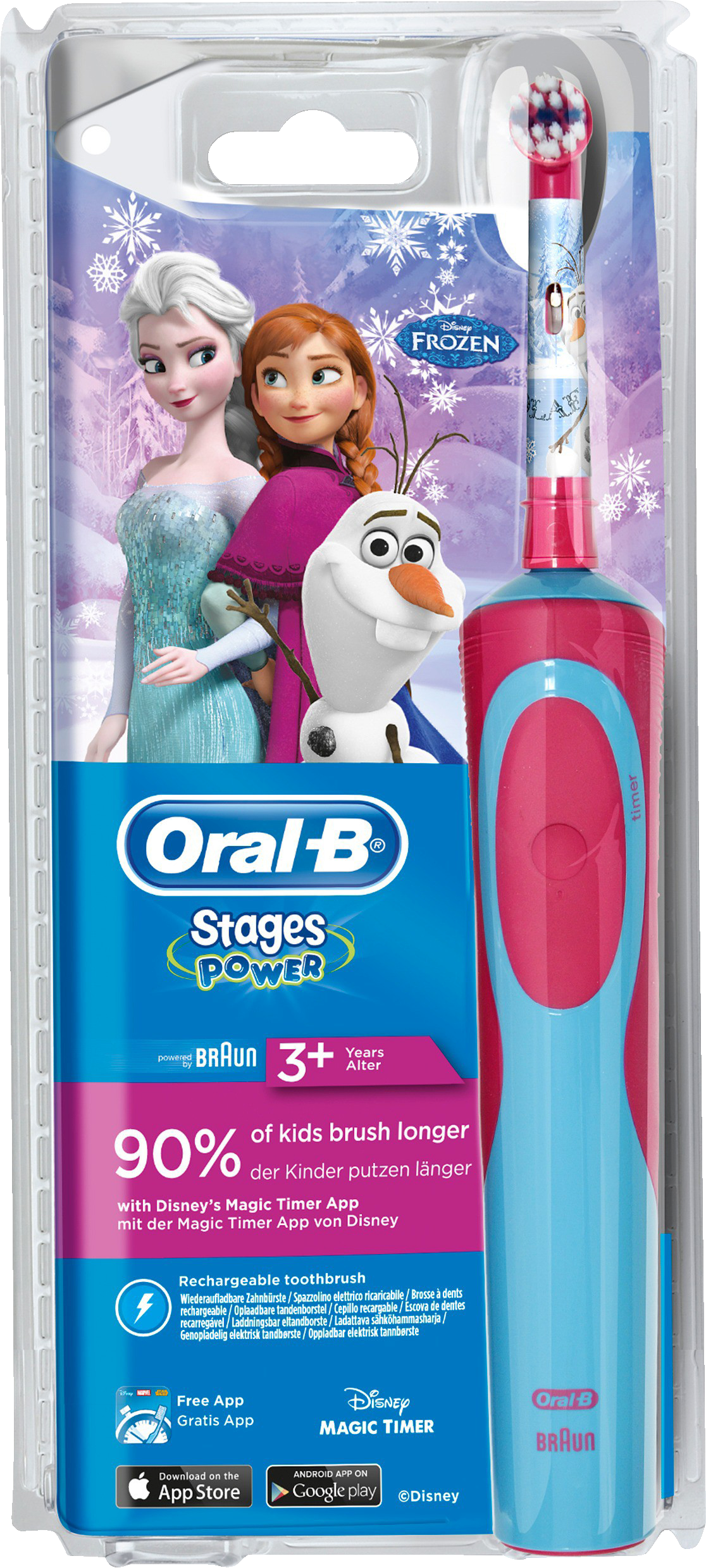 Oral-B for Kids Vitality D12 Frost elektrisk tannbørste - Tannpleie - Elkjøp