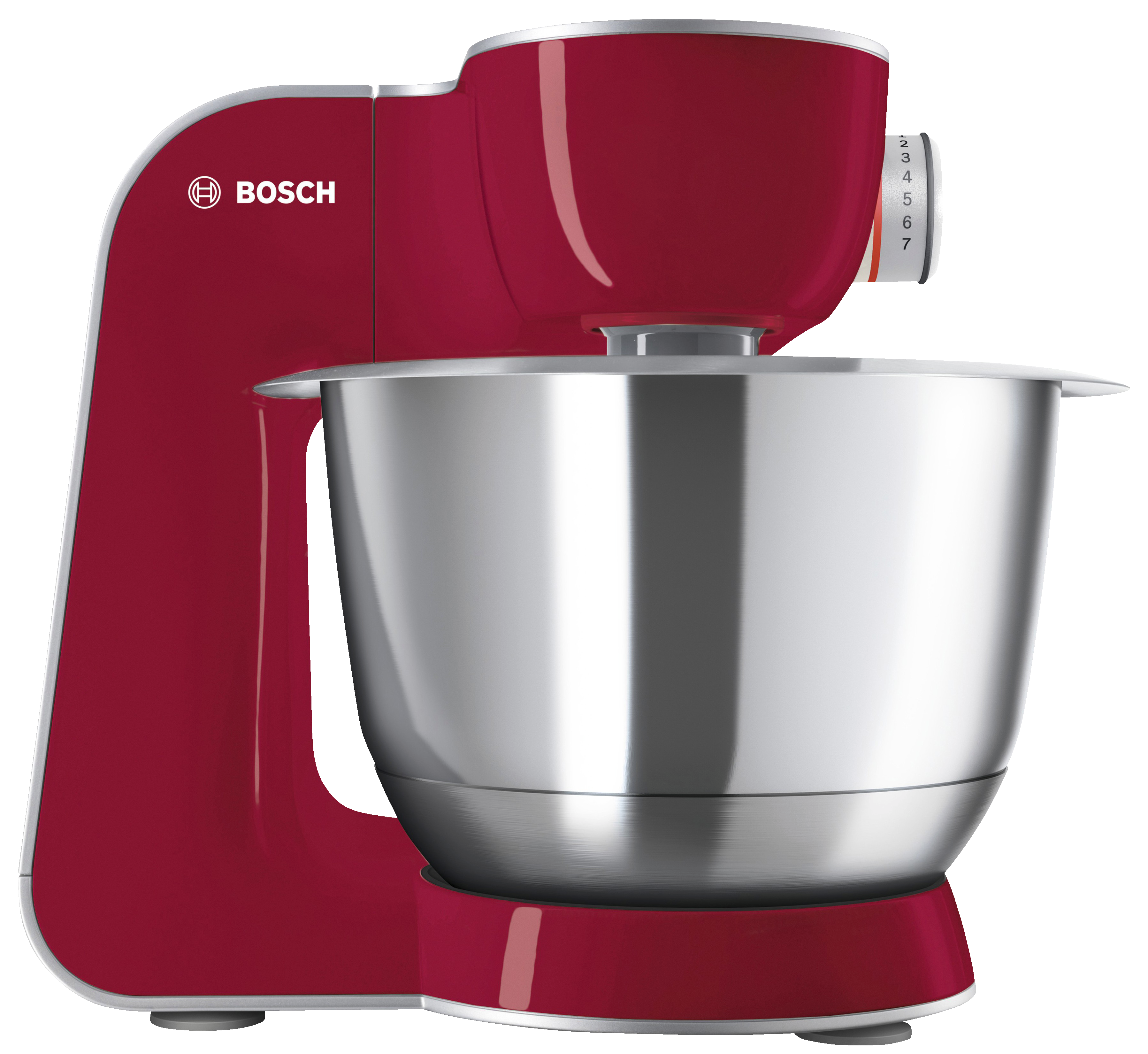 Bosch MUM5 CreationLine kjøkkenmaskin (mørk rød/sølv ...