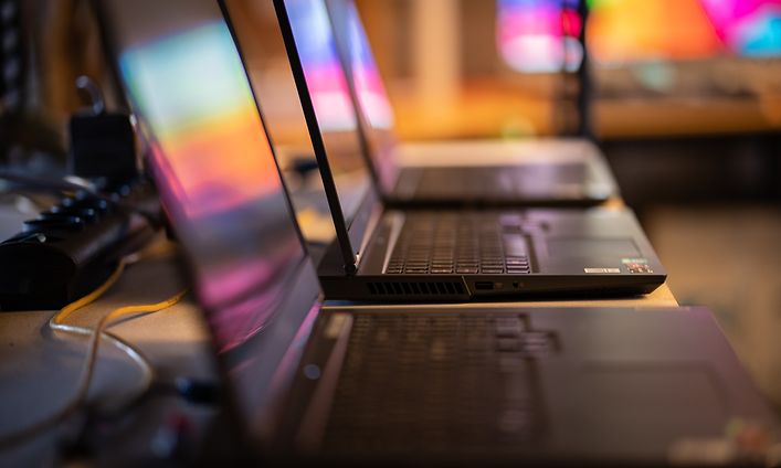 Laptops at the UL headquarters