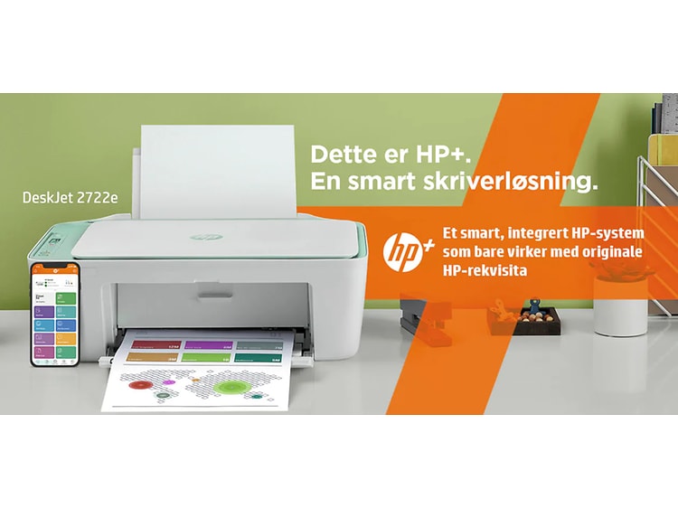 HP DeskJet 2722e Inkjet AIO printer - Elkjøp